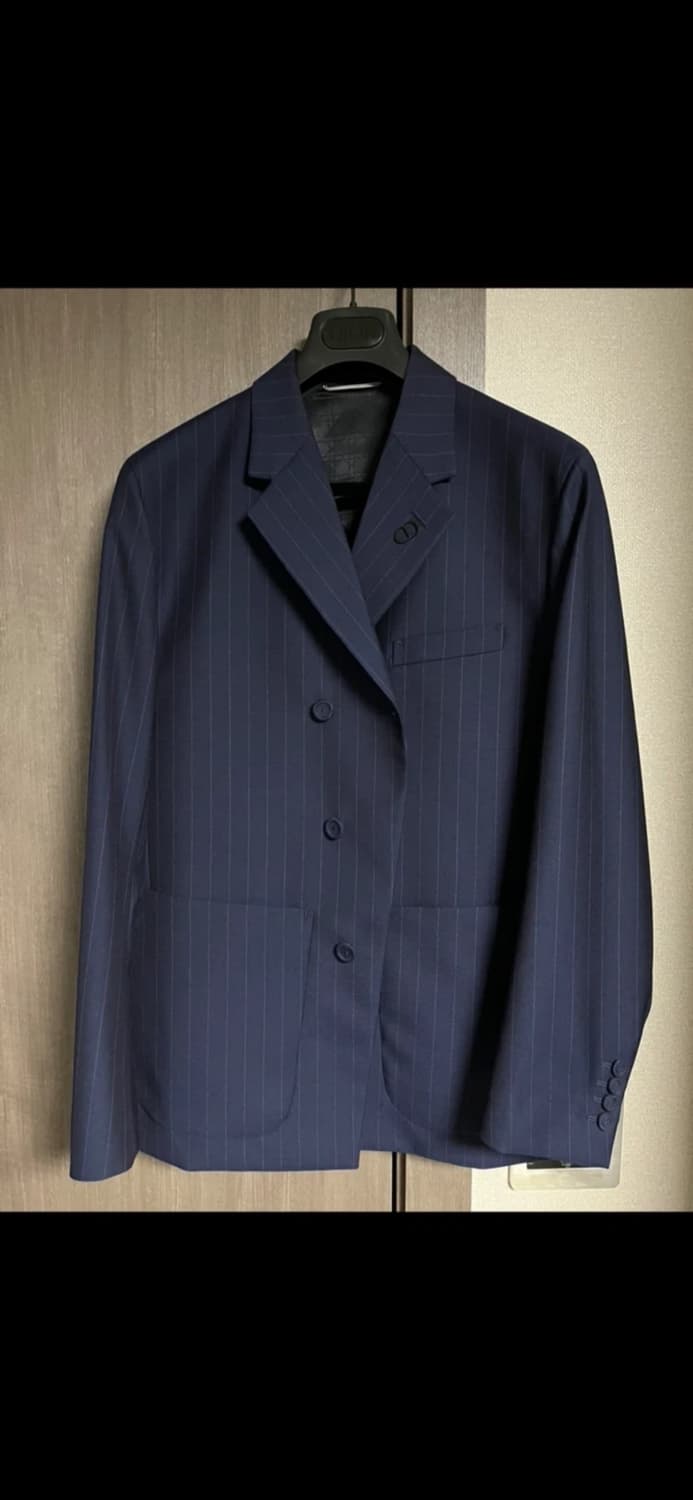 디올 남성 네이비 스트라이프 정장 셋업 상품이미지1