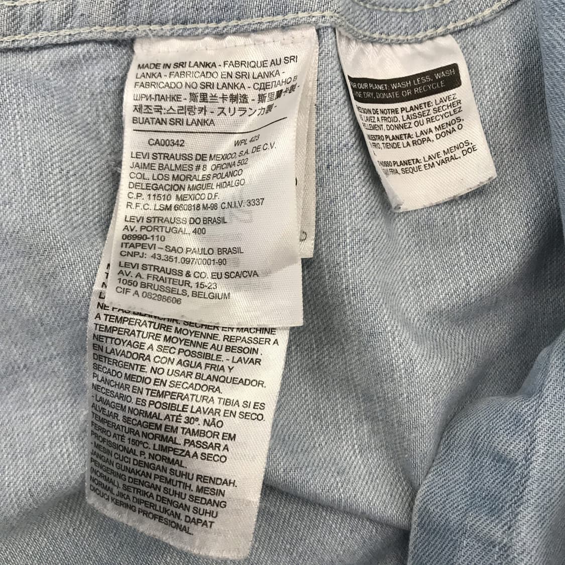 리바이스 웨스턴 데님셔츠 연청 [M] 상품이미지6