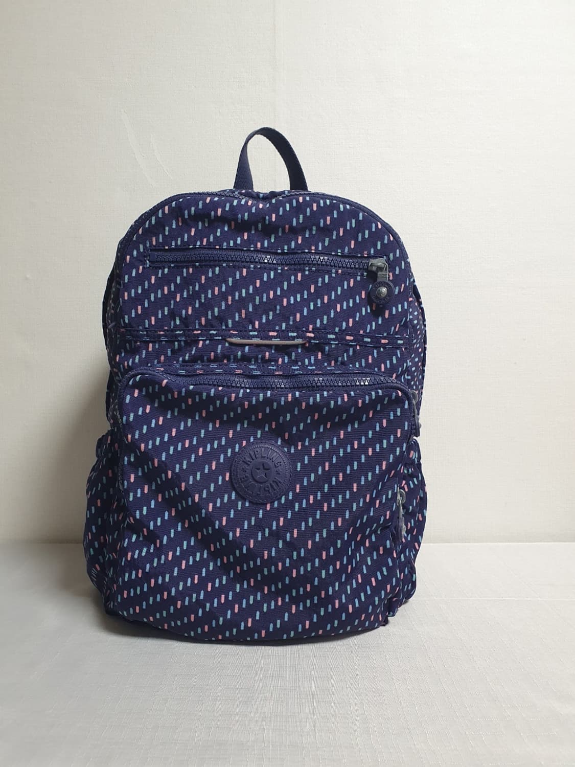 키플링 스티치패턴 미니 백팩 네이비 상품이미지4