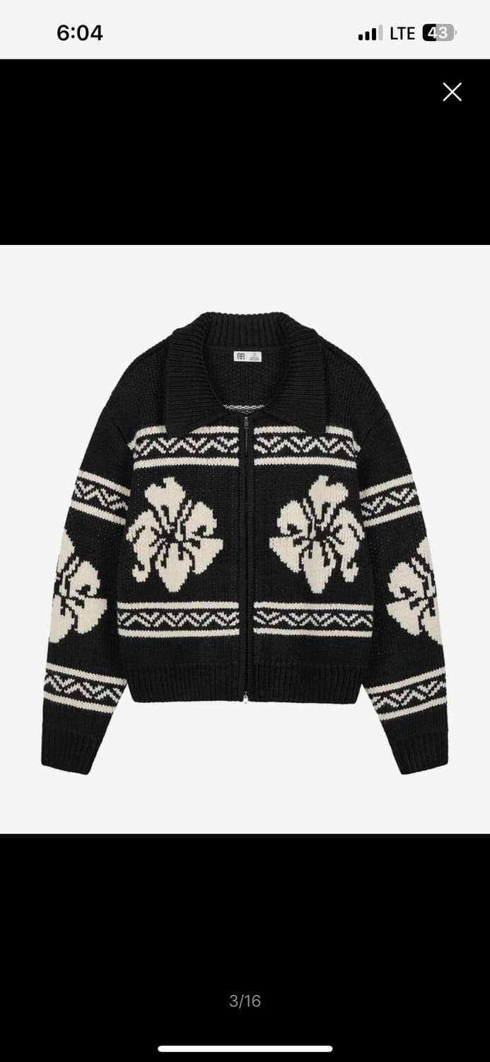 락케이크 코위찬 가디건 Flower Cowichan Cardigan 상품이미지1