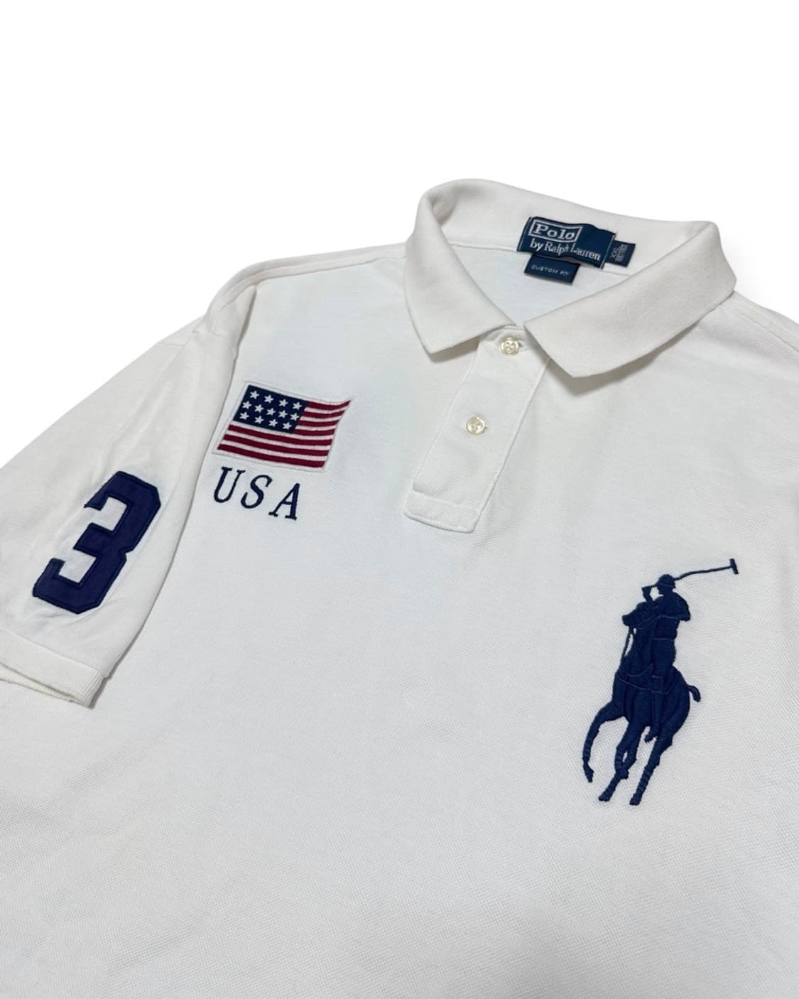 폴로 빅포니 USA 성조기 화이트 카라티 상품이미지4