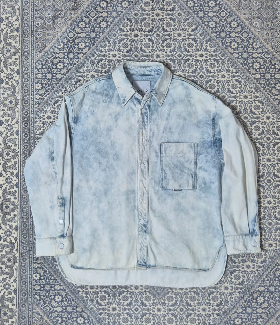 솔리드옴므 애시드데님 아우터셔츠 (XL) 상품이미지1