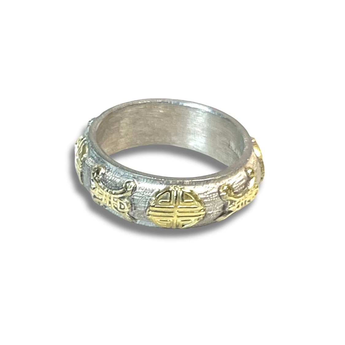 Silver & Gold Mandala Ring 상품이미지1