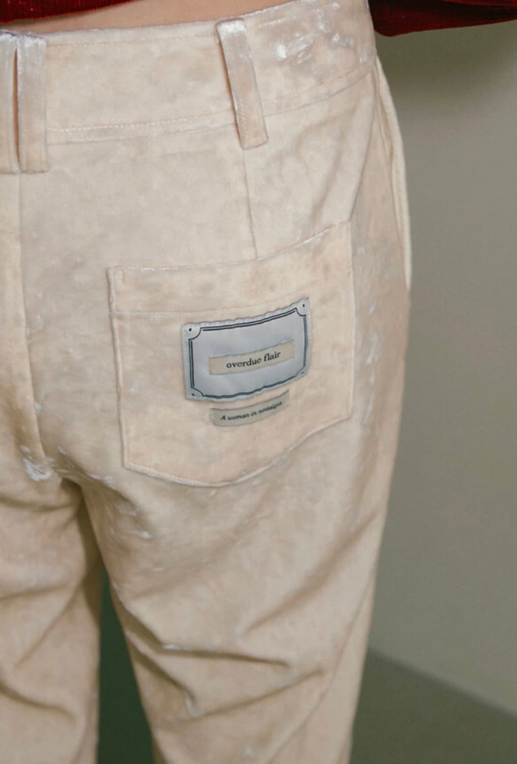 오버듀플레어 벨벳 바지 1사이즈 상품이미지4