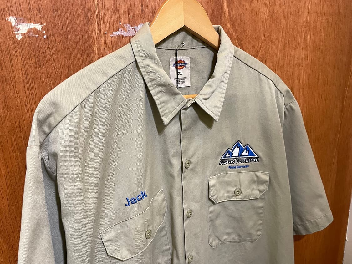 (XL) Dickies 디키즈 반팔 자수 워크 셔츠 베이지   상품이미지4