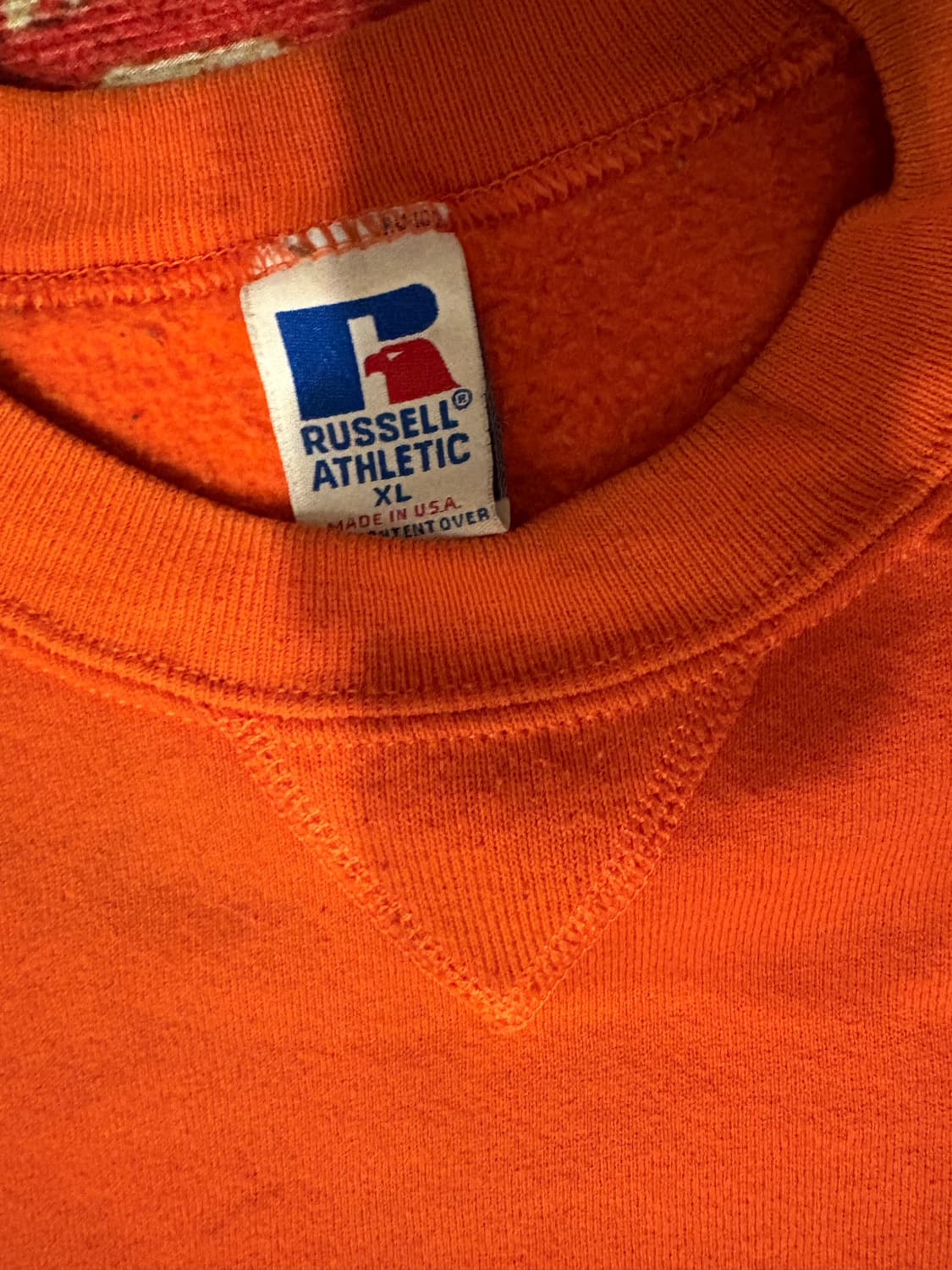 미제 러셀 빈티지 스웻셔츠 오렌지 xl 상품이미지3