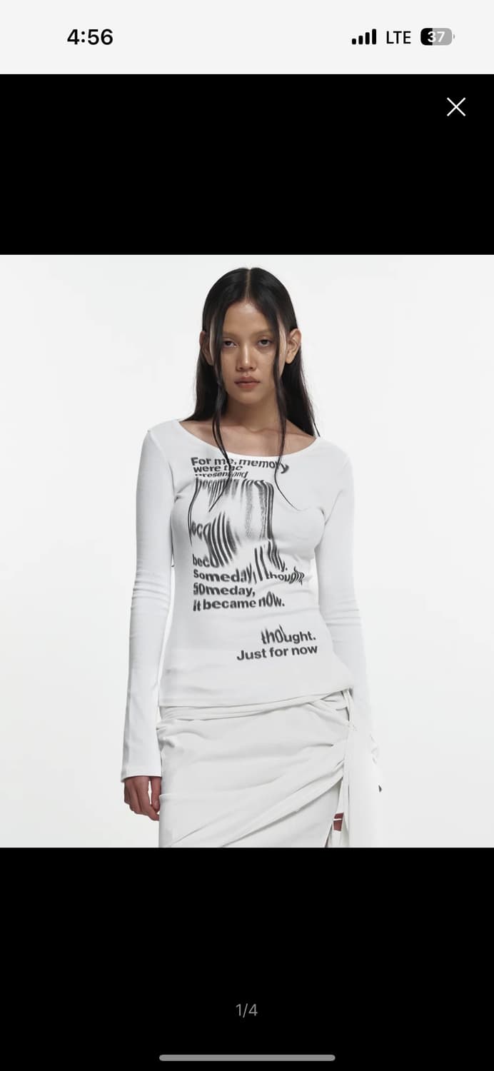 나체 플로우 슬림핏 롱슬리브 화이트 00 상품이미지1