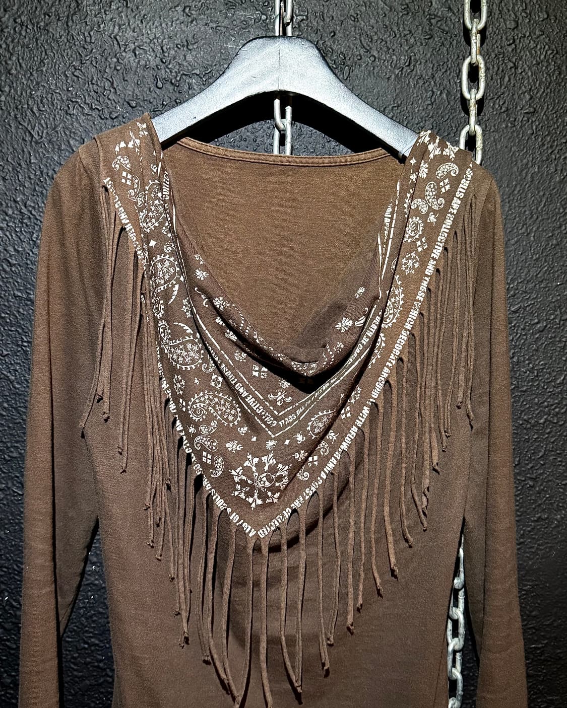 Brown Fringe Long-Sleeve 상품이미지2