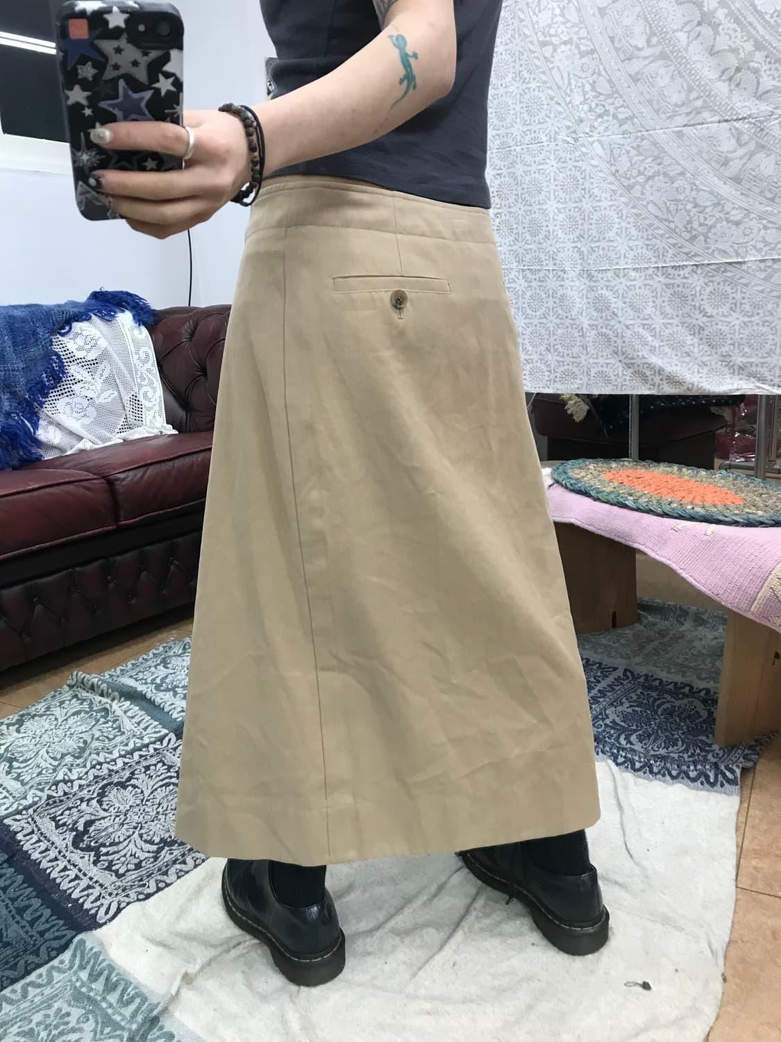 JJRO 빈티지 여성 코튼 랩스커트 상품이미지2