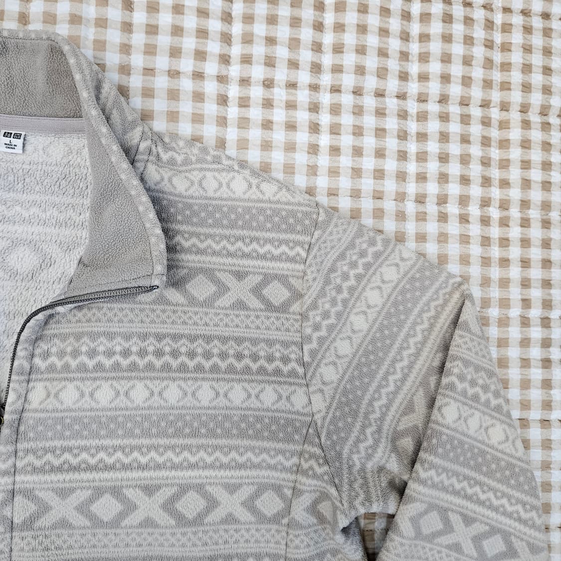 유니클로 얇은 후리스 집업자켓 남자100 상품이미지3