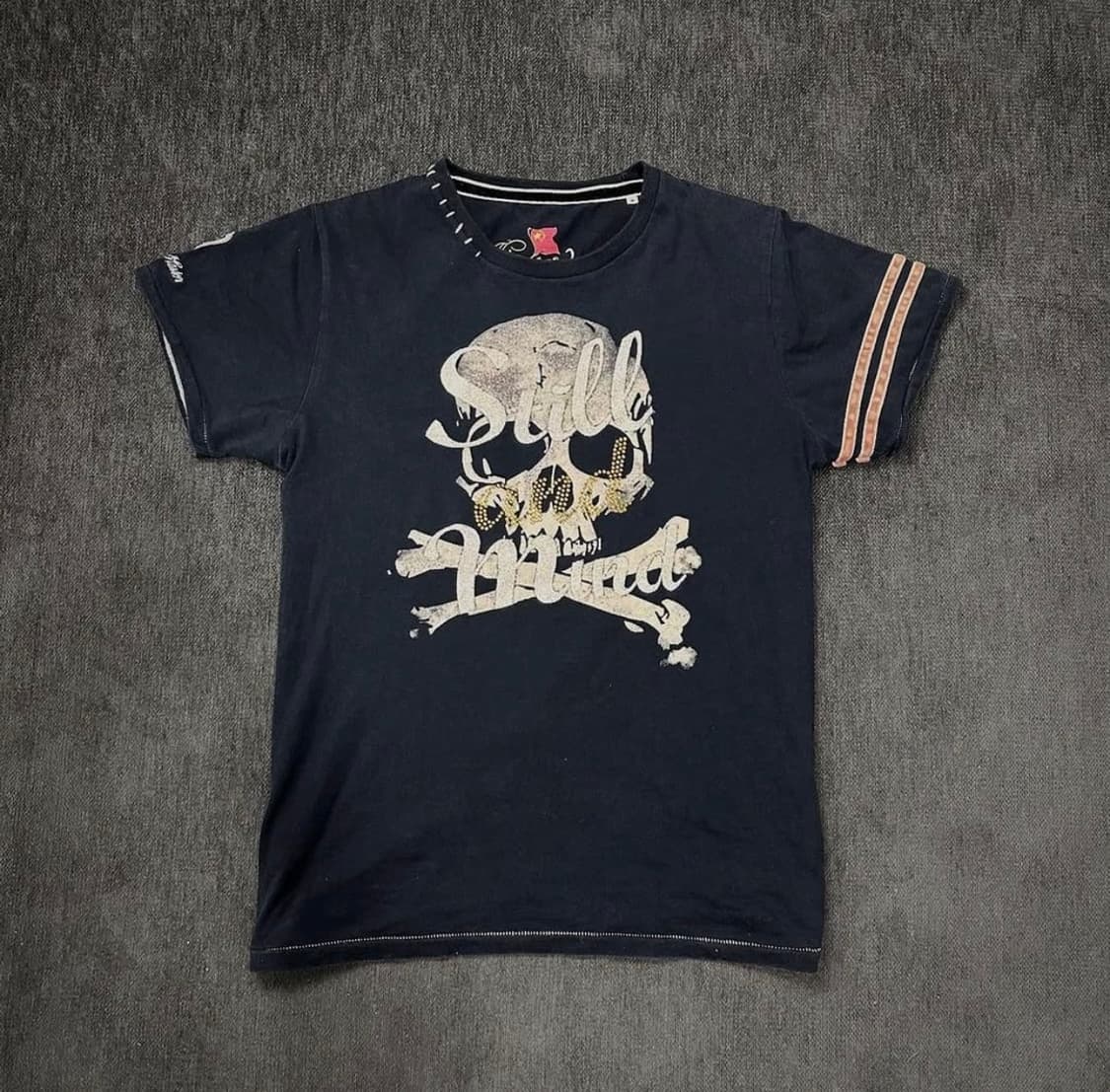 Skull eyelet detail short sleeve 상품이미지1