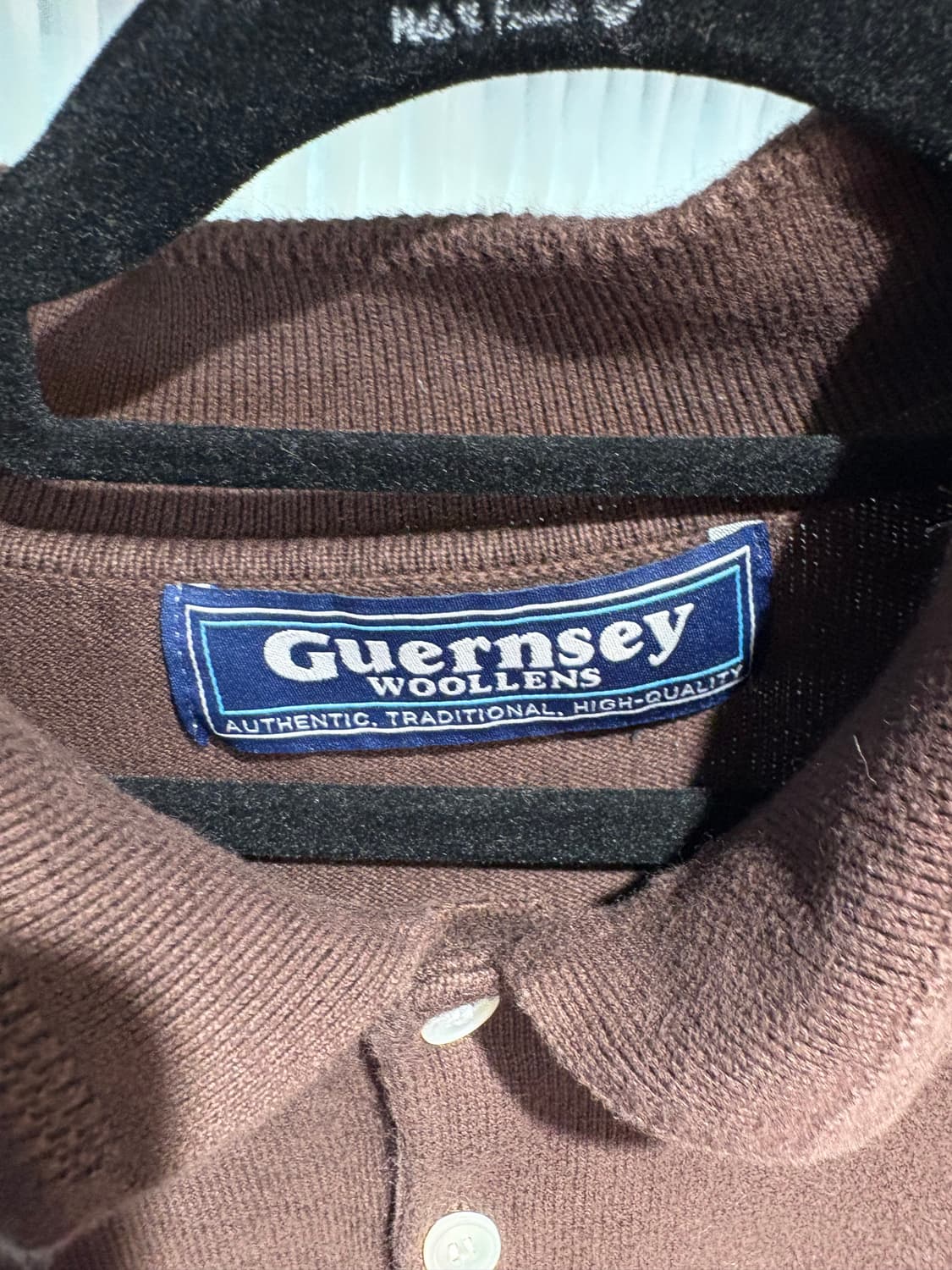 건지 울른스 코튼 긴팔 카라 니트 브라운 L 상품이미지2