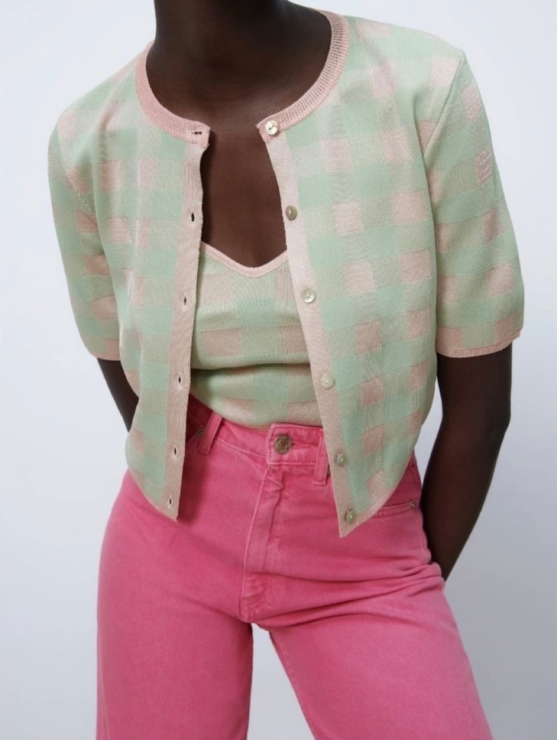 ZARA 체크 가디건 (김유정 가디건 / S) 상품이미지2