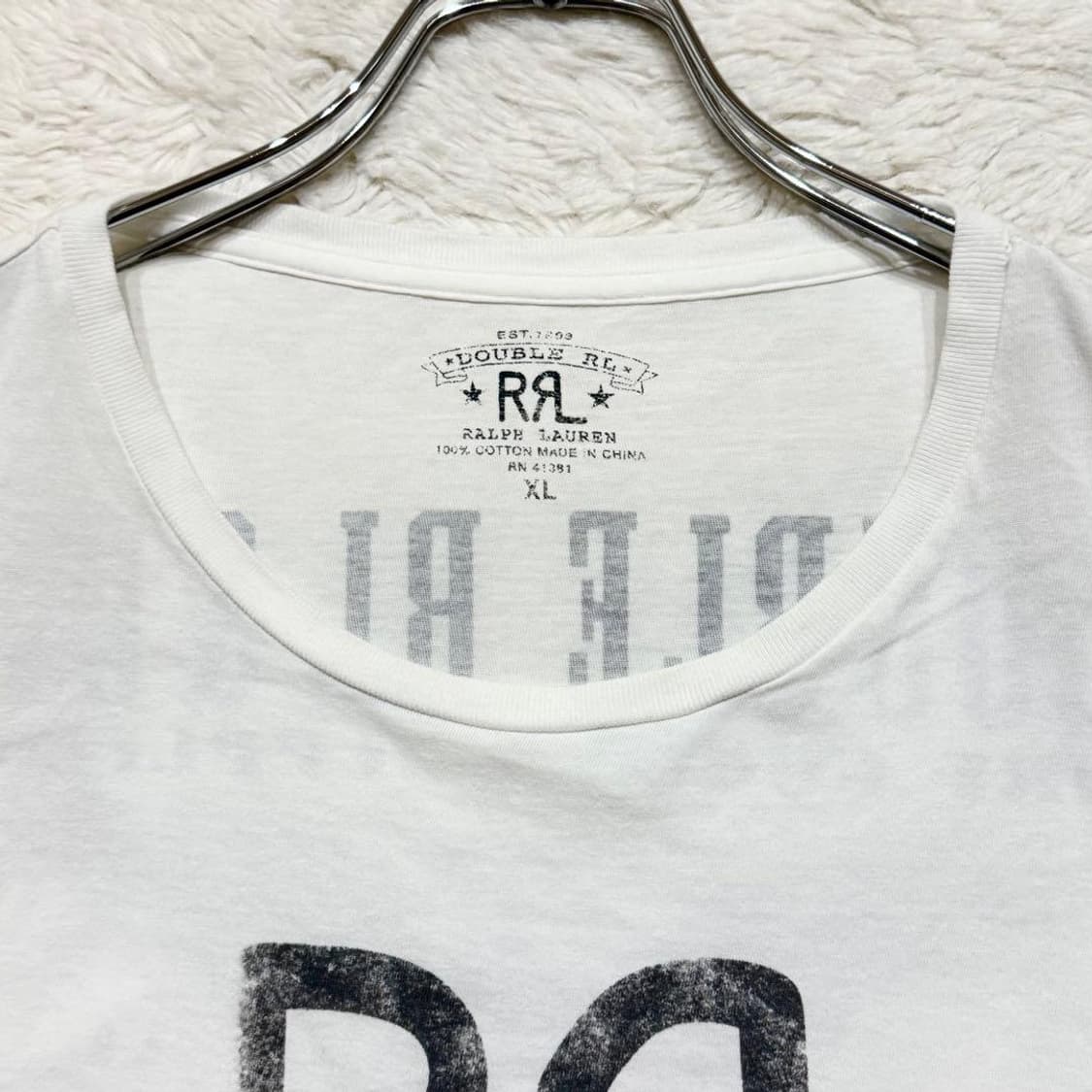 RRL 더블알엘 Union of Craft 이글 그래픽 티셔츠 화이트 상품이미지5