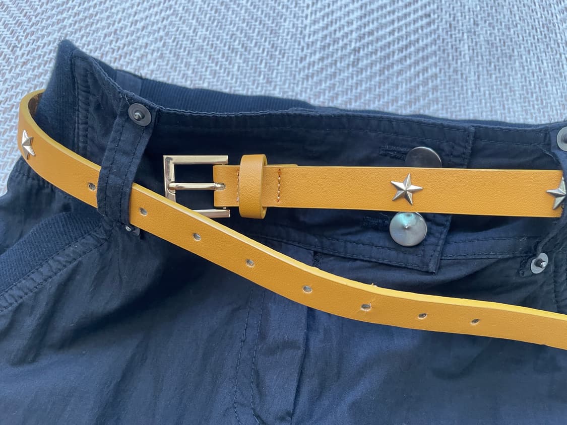 빈티지 스타 골드버클 레더밸트  J04202 상품이미지5