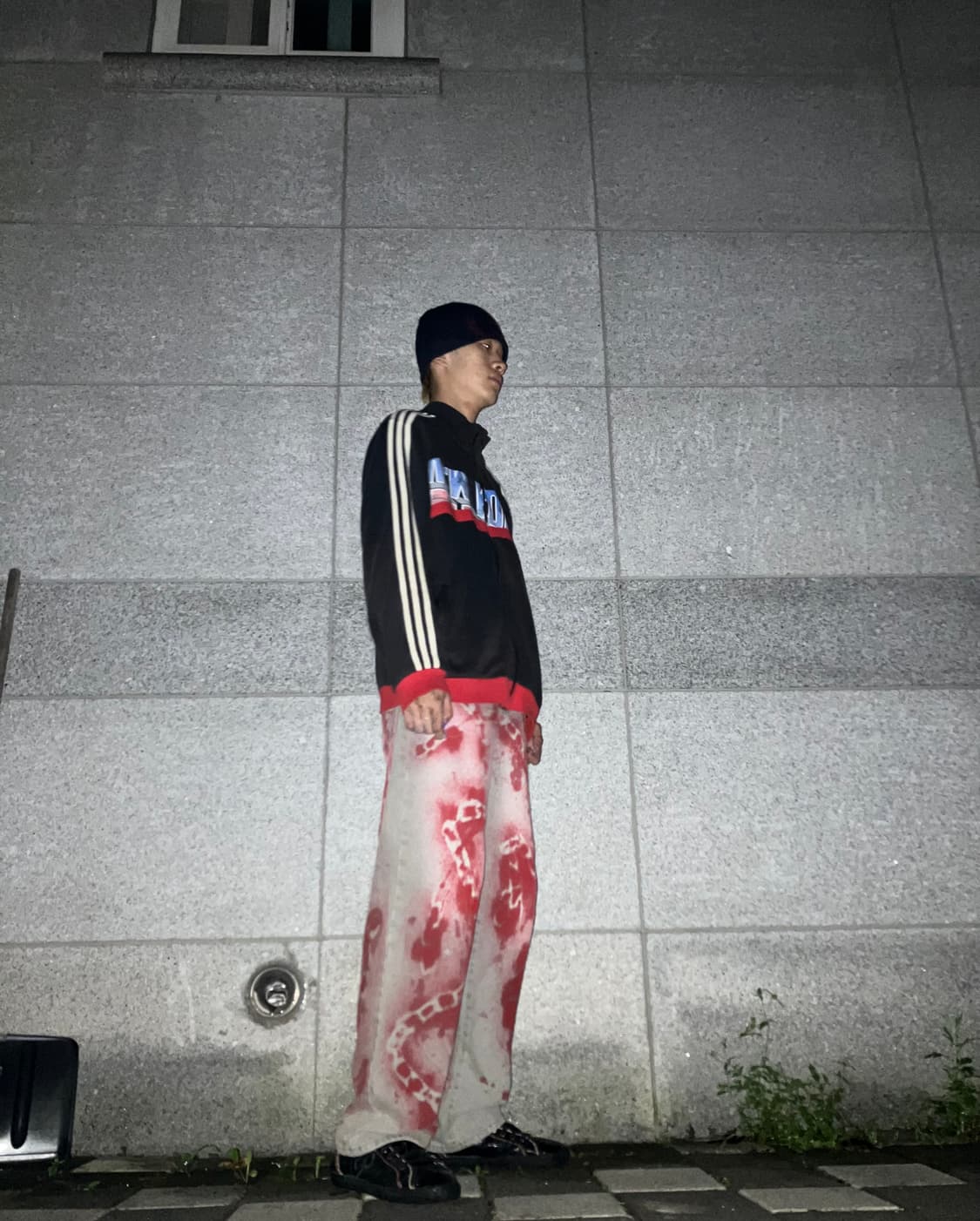 Red chain custom gray pants 상품이미지4