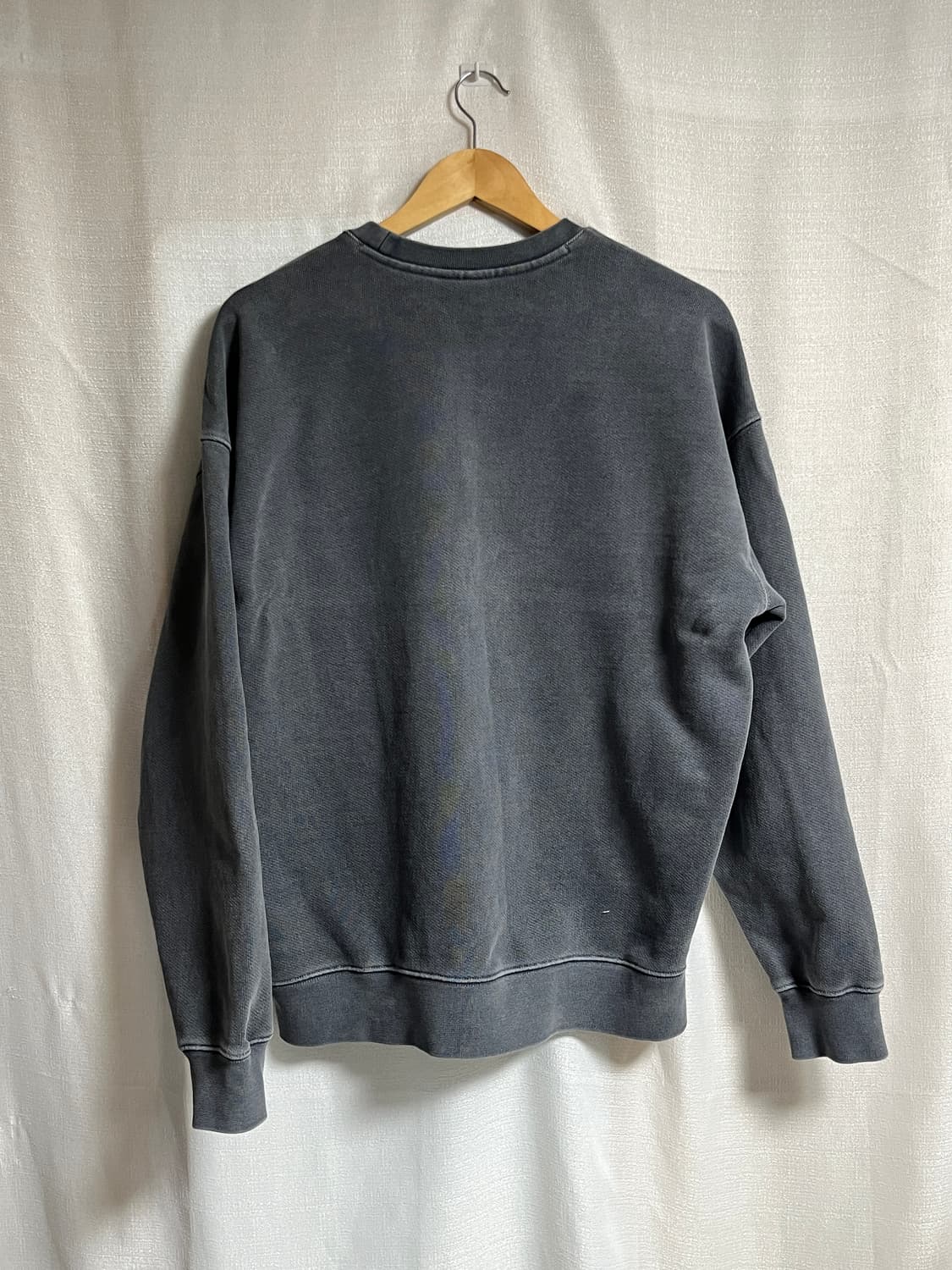 공용 소버먼트 피그먼트 오버핏 고중량 맨투맨 티셔츠 S 상품이미지5