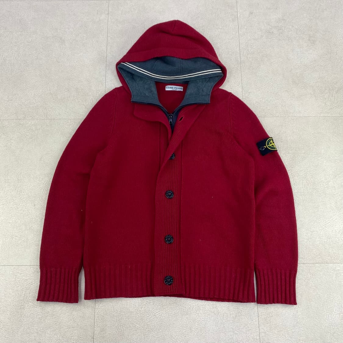 00s 스톤아일랜드 아카이브 더블 후드 울 니트 집업 (100) 상품이미지2