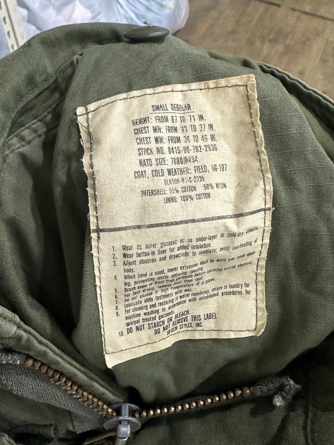 M65 70s 필드자켓 (모자o) s-r 상품이미지6