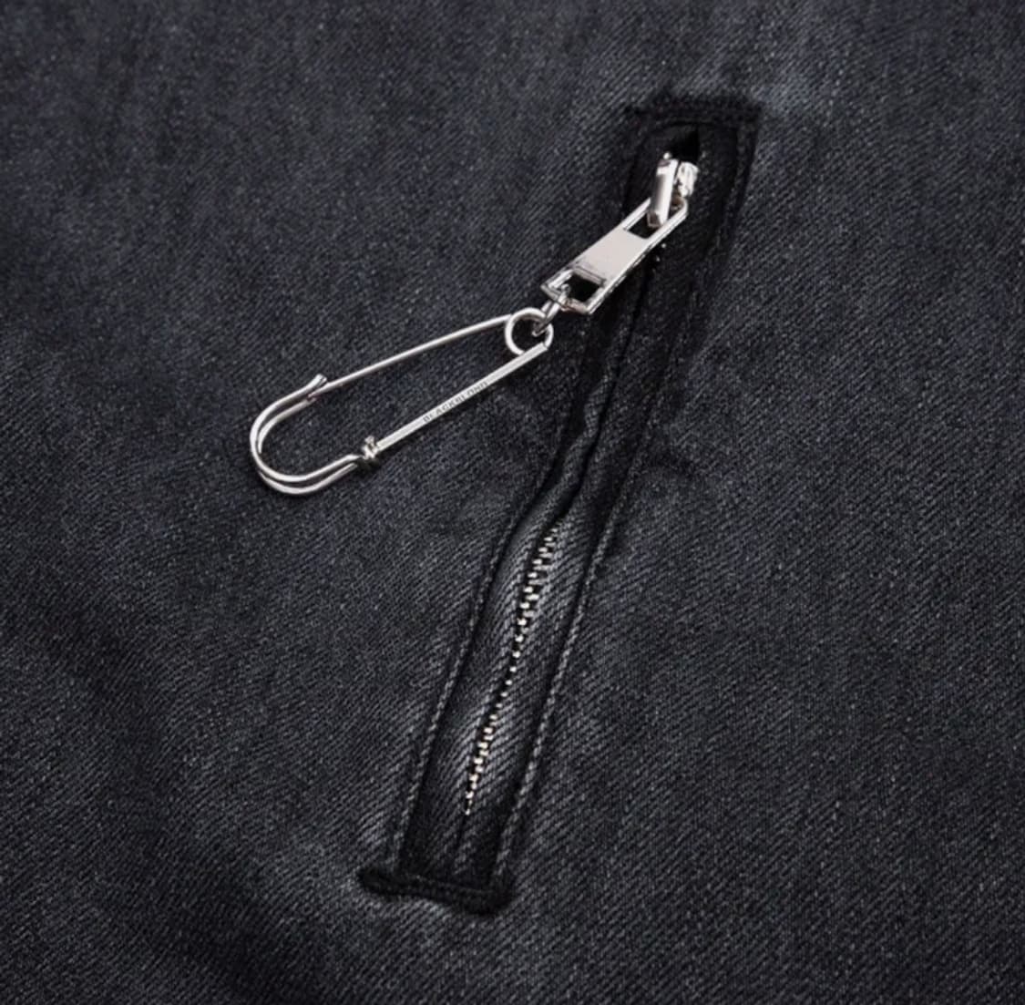 블랙블론드 비비디 디비전 엠티 로고 집업 데님 자켓 (블랙) 상품이미지4