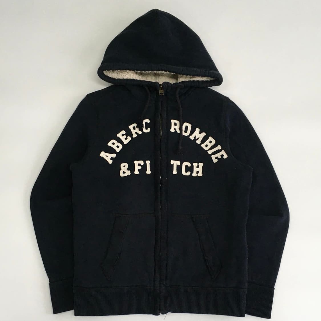아베크롬비 y2k 울프죠 올드스쿨 양털 후드집업 희귀져지(M) 상품이미지4