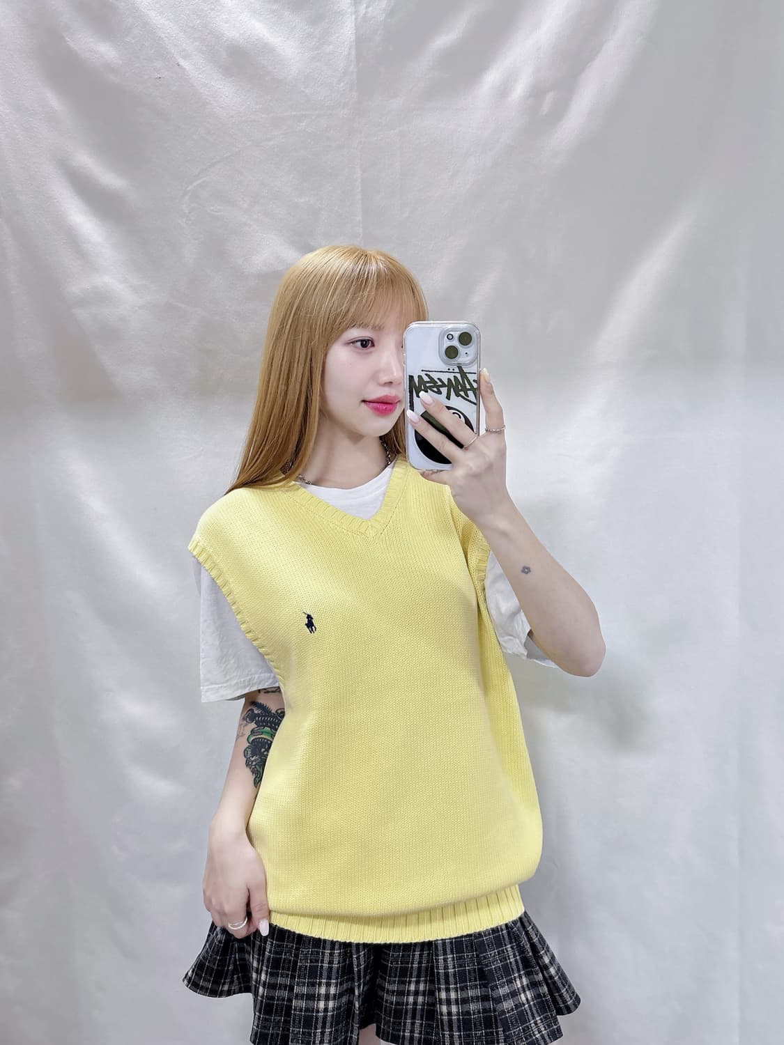 폴로 랄프로렌 연노랑 포니 니트조끼  상품이미지2