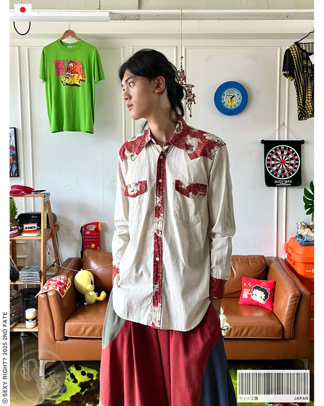やゝか工房 Japan Oriental Dragon Art Shirt 상품이미지1