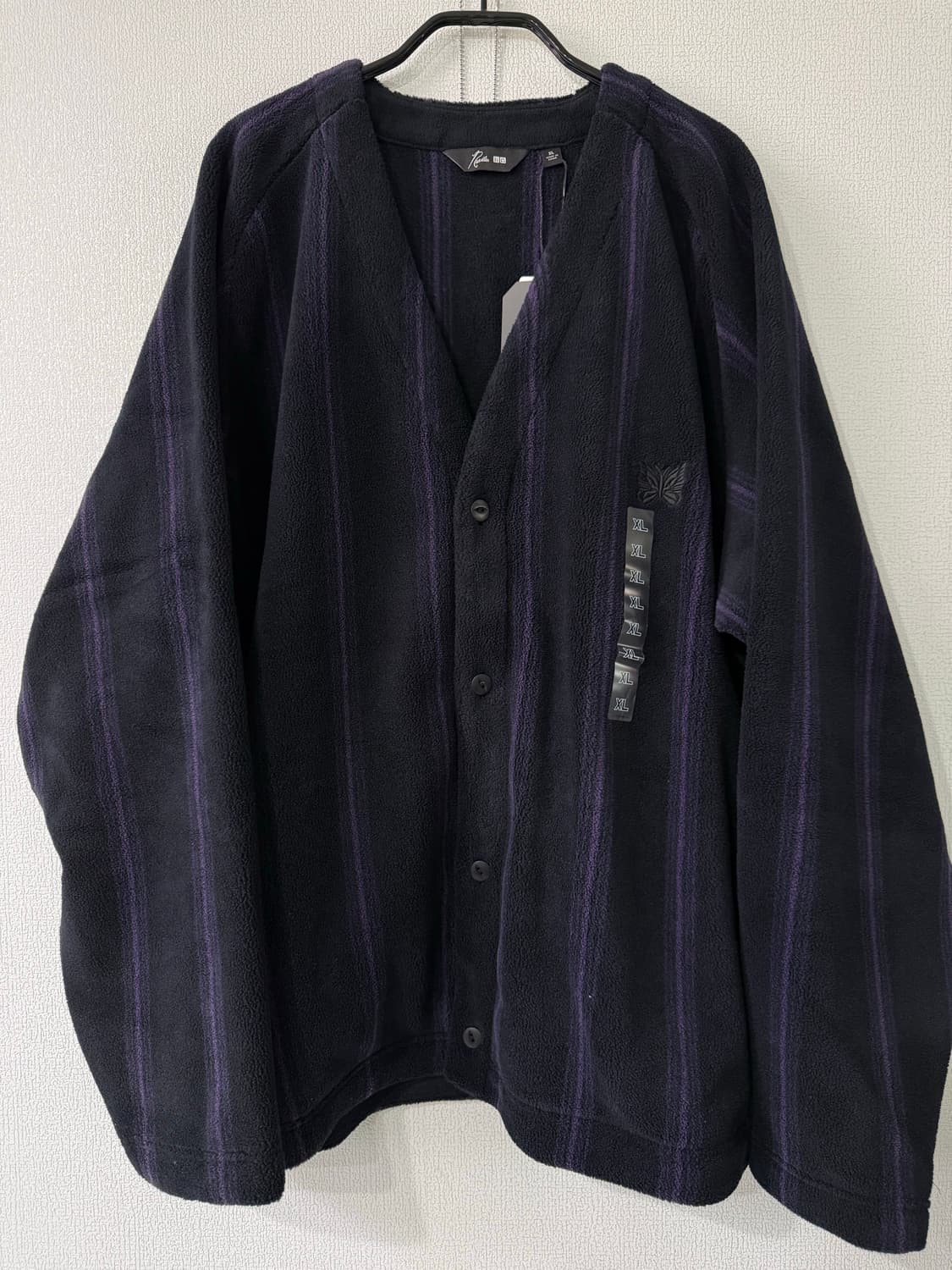 [XL] 유니클로 x 니들스 플리스 오버사이즈 가디건 블랙 상품이미지2