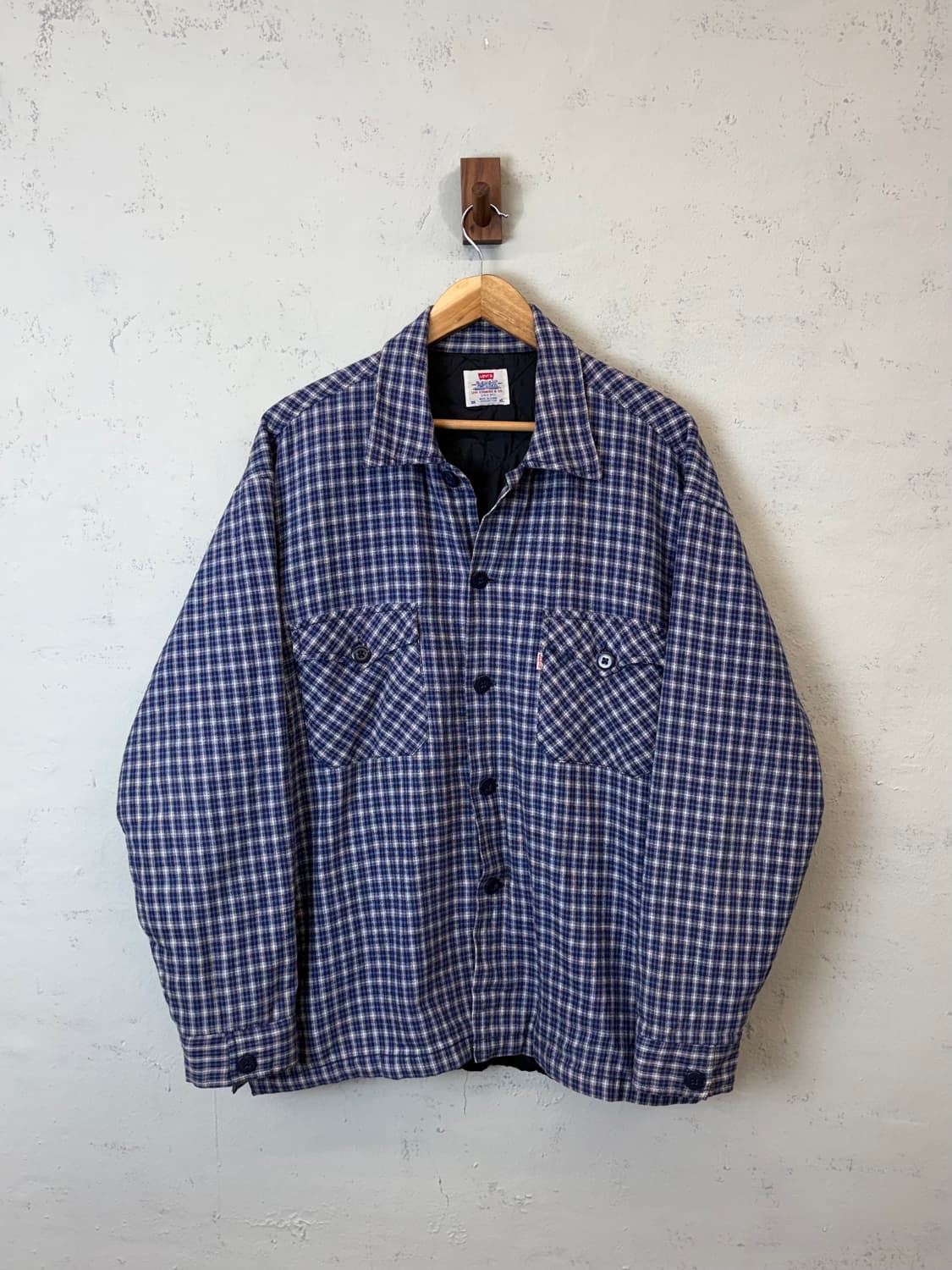 리바이스 90s 빈티지 체크 패디드 셔츠 자켓 상품이미지1