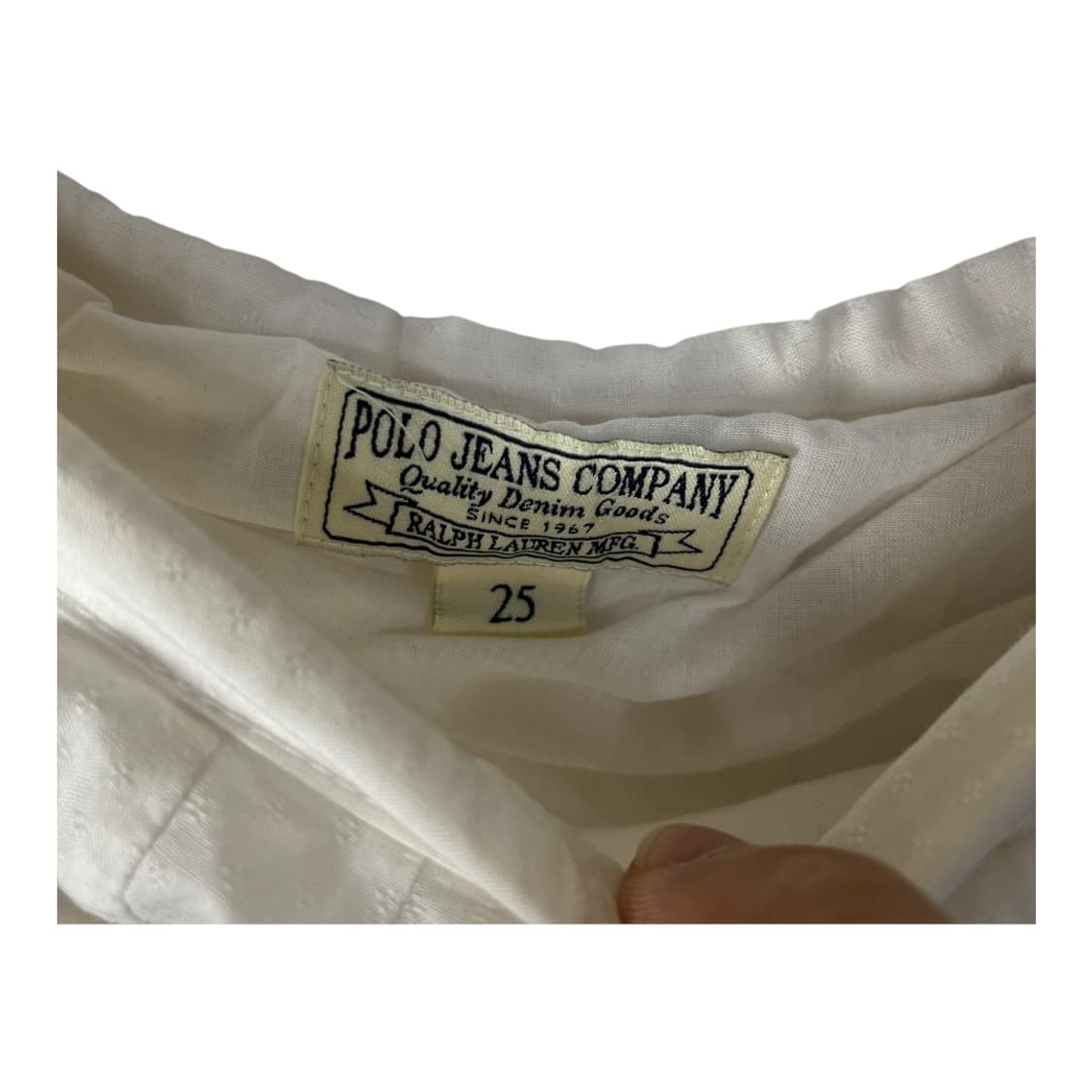 [Polo] 폴로진스 화이트 코튼 미니스커트 상품이미지3