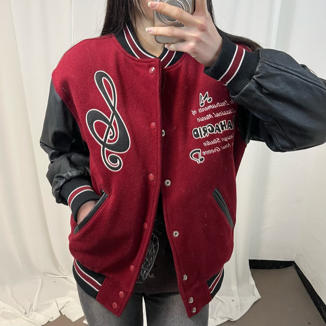 Mahagrid Wool Varsity Jacket 상품이미지3