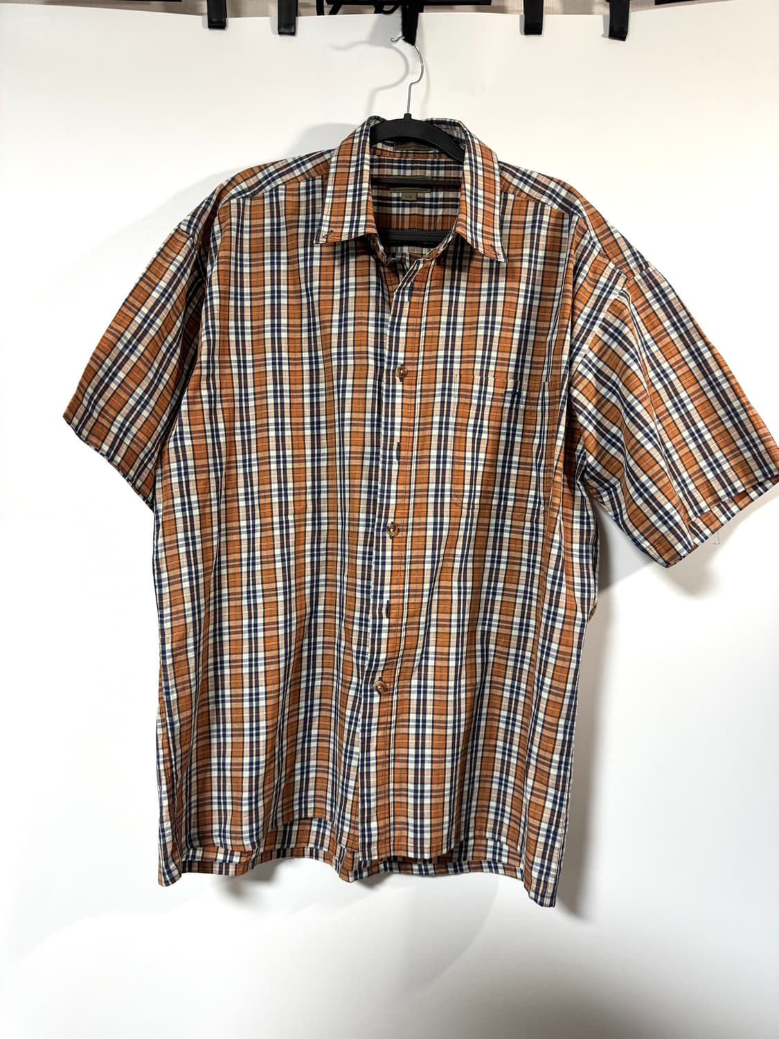 유럽브랜드 CAVORI 체크 반팔셔츠 L/G-XL 상품이미지1