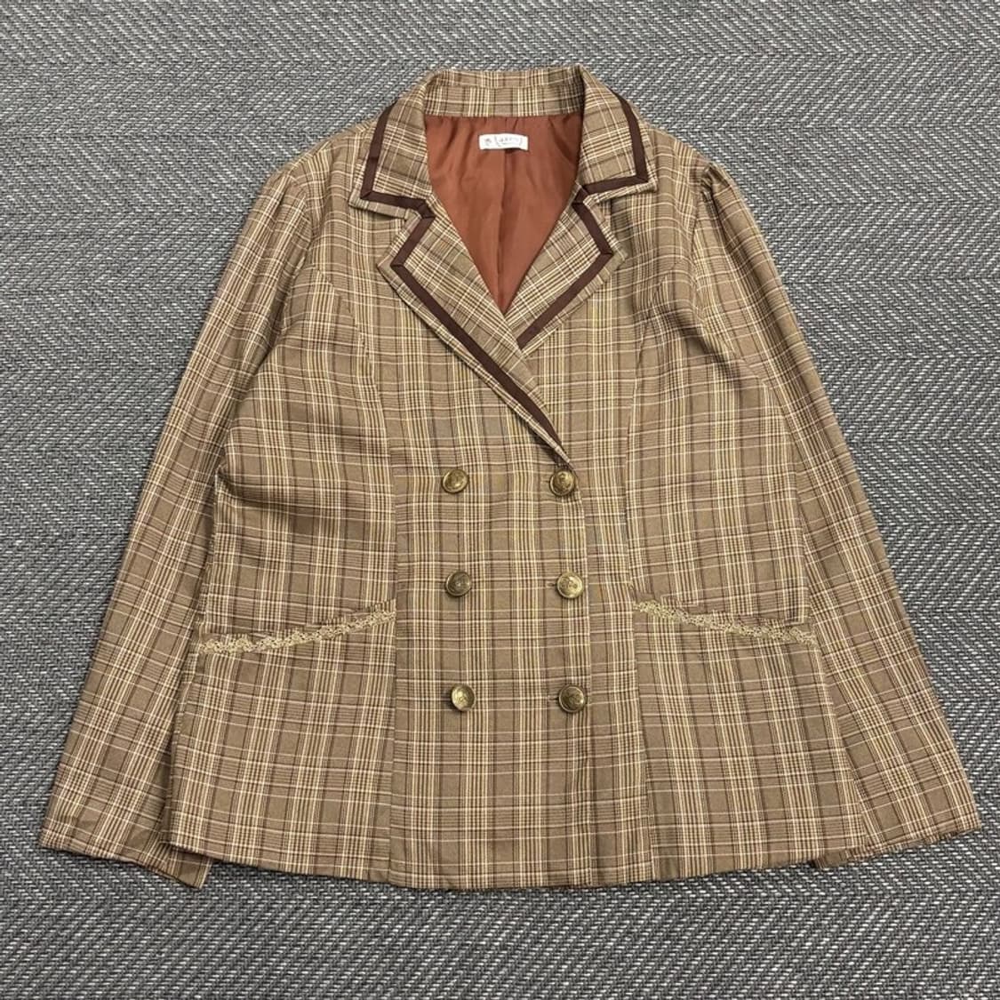 엑시즈 팜 더블 체크 자켓 V0515 상품이미지1