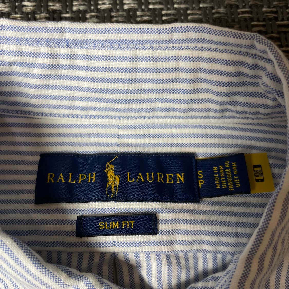 폴로랄프로렌 스카이블루 스트라이프 긴팔 셔츠 슬림핏 S 상품이미지4