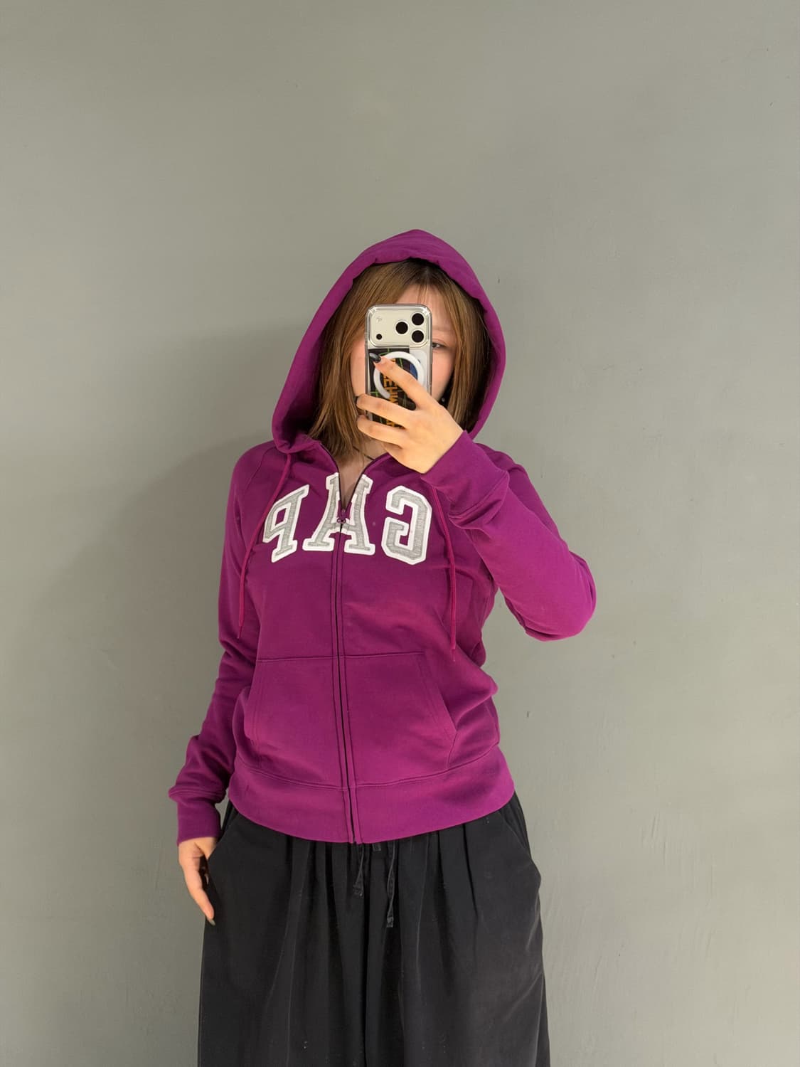 Gap magenta pink hood zip-up 상품이미지2