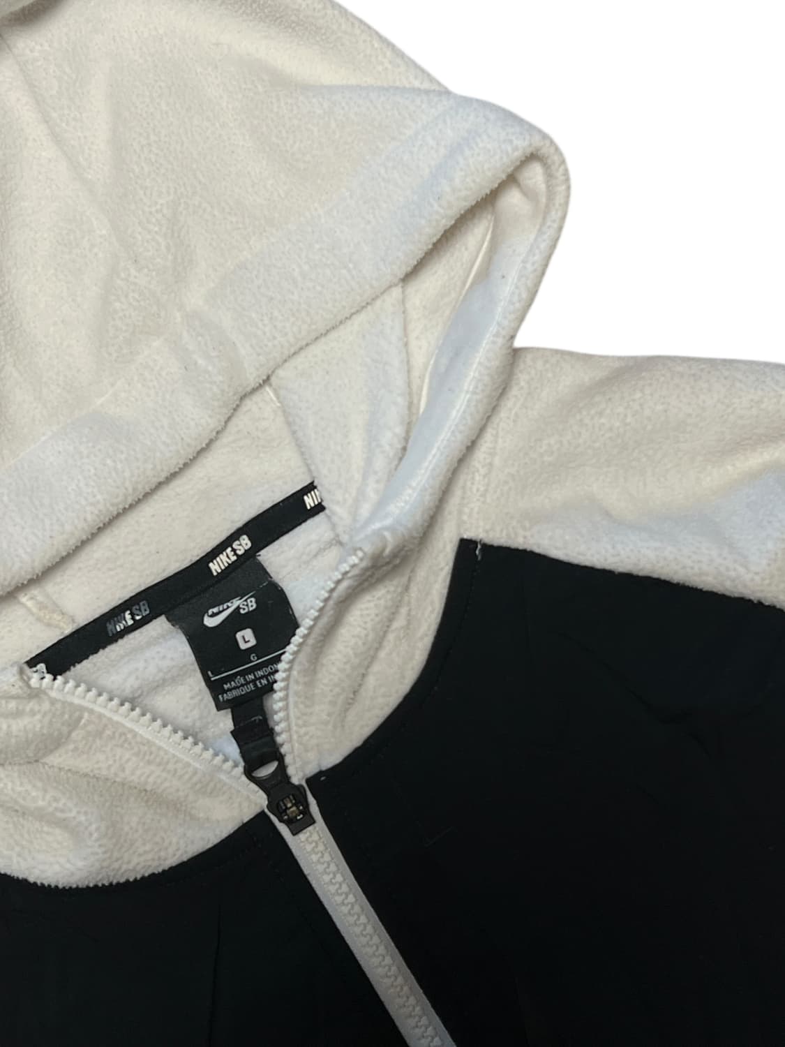 나이키SB 배색 플리스 후드집업 L 화이트 상품이미지2