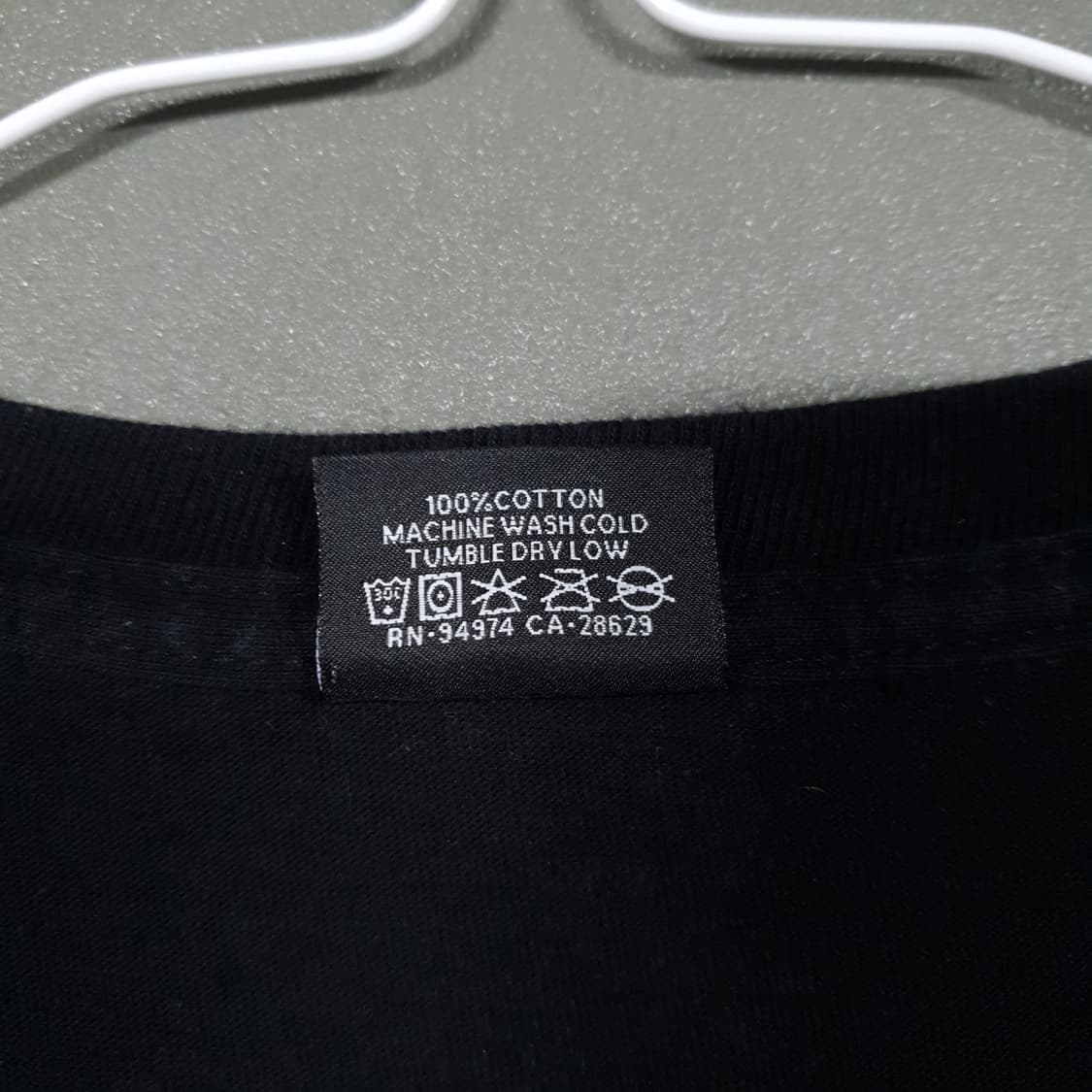 정품 L (100) 스투시 후면 빅로고 베이직 크루넥 반팔 티셔츠 블랙 상품이미지6