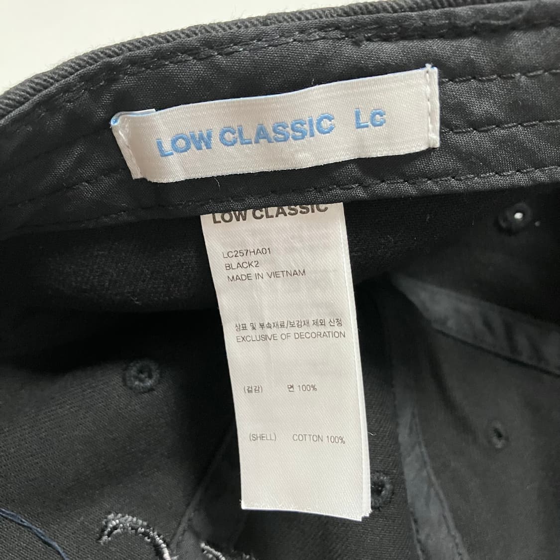 [Low Classic] 로우클래식 로고 볼캡 모자 블랙 상품이미지6