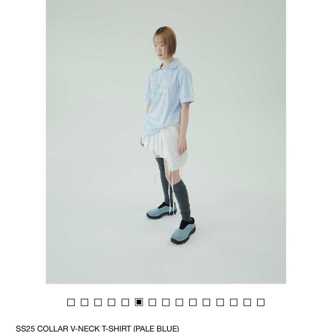 지초이 COLLAR V-NECK T-SHIRT 상품이미지3