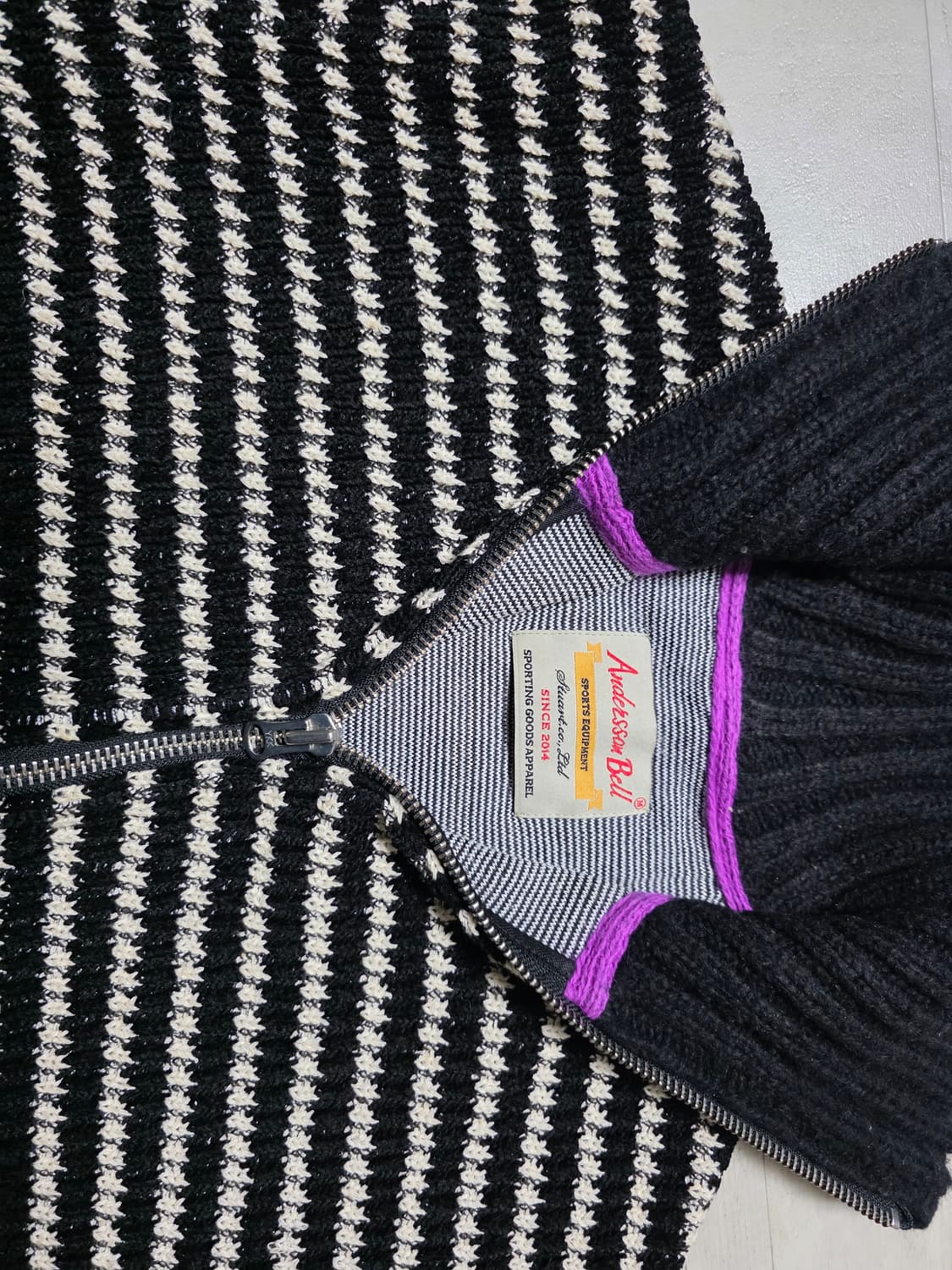 앤더슨벨 클리덴 니트 집업 스웨터 M 상품이미지2