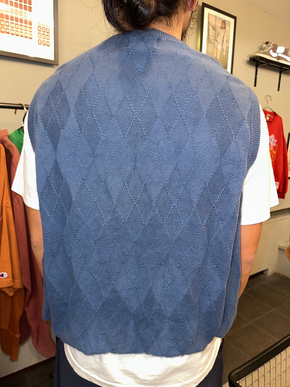 Pendleton argyle pattern blue knit vest  상품이미지7