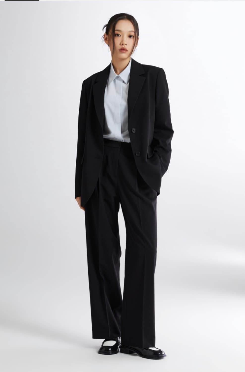 스파오 에센셜 오버핏 자켓 (블랙) 상품이미지1