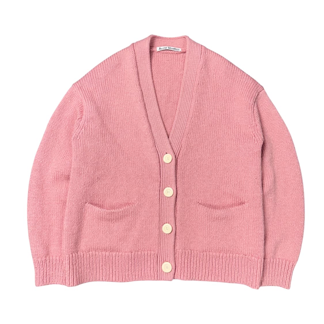 (XXS) 아크네 스튜디오 오버사이즈 울 블렌드 가디건 핑크 상품이미지1