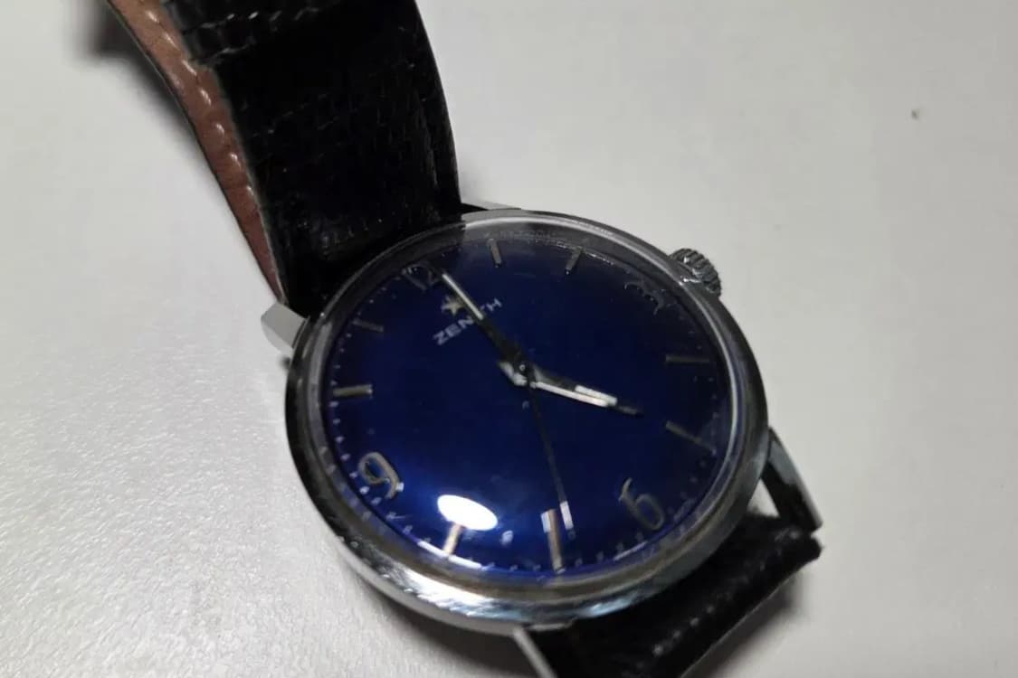 [희귀] 제니스(Zenith) 빈티지 수동 드레스 워치 - 블루 다이얼 상품이미지3