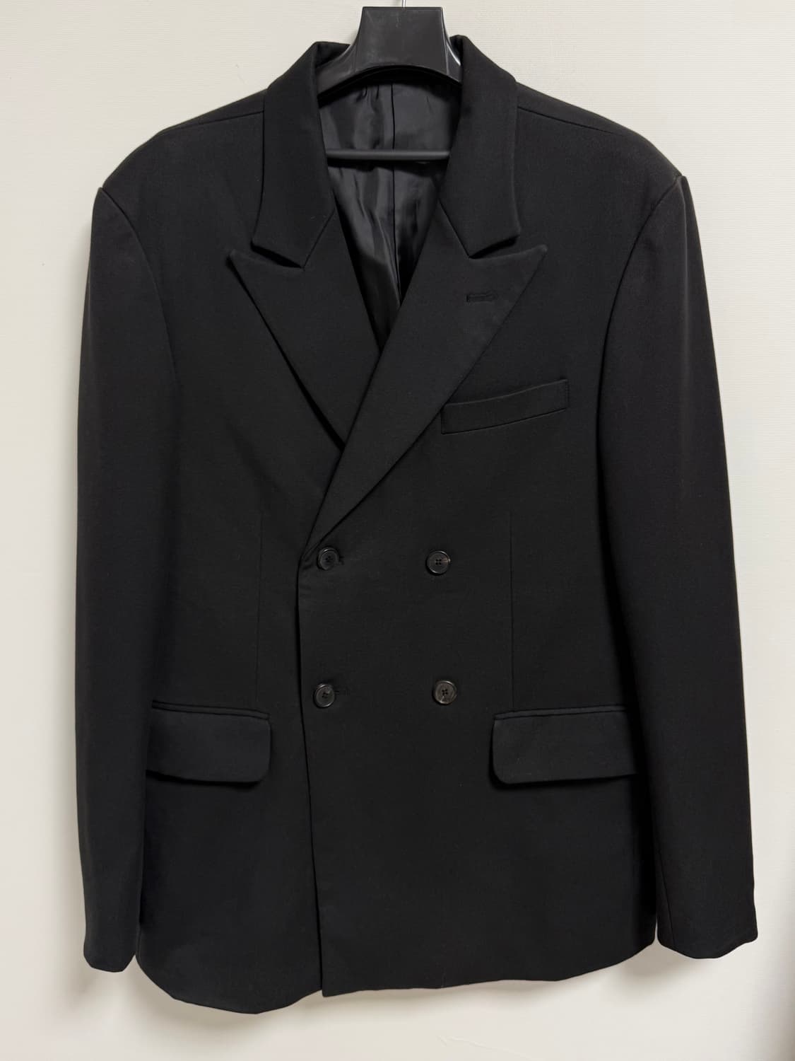 블랙 더블 버튼 블레이저(오버핏) 상품이미지1