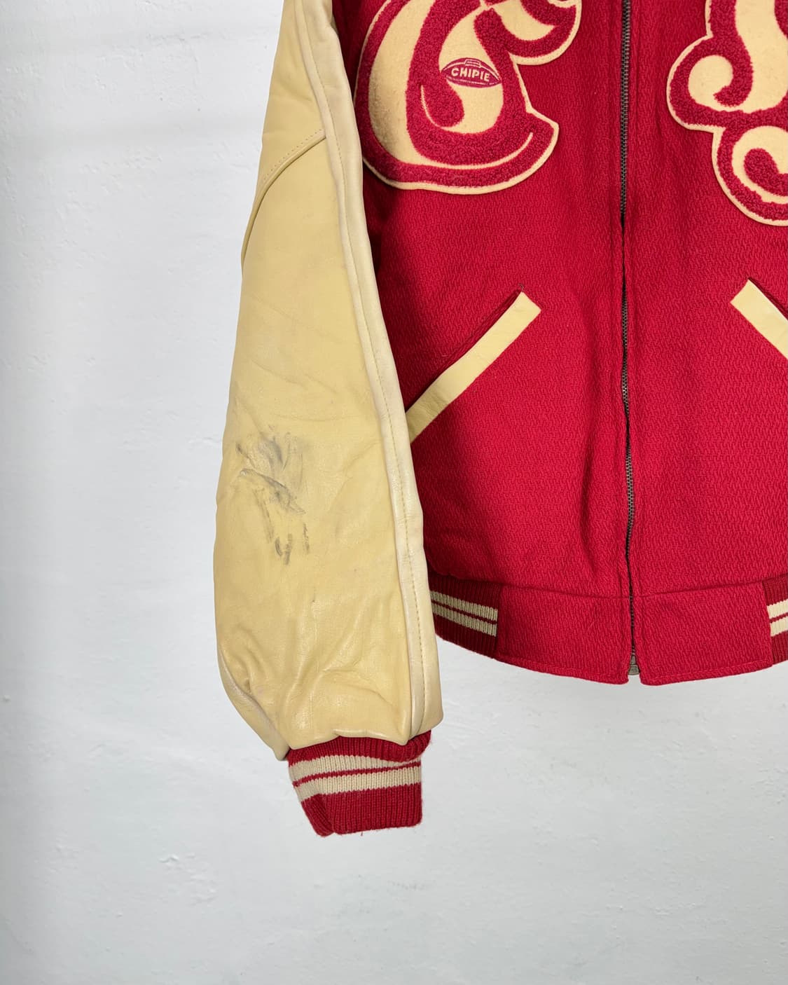 치피 칠리 메이우드 리얼 레더 바시티 자켓 상품이미지4