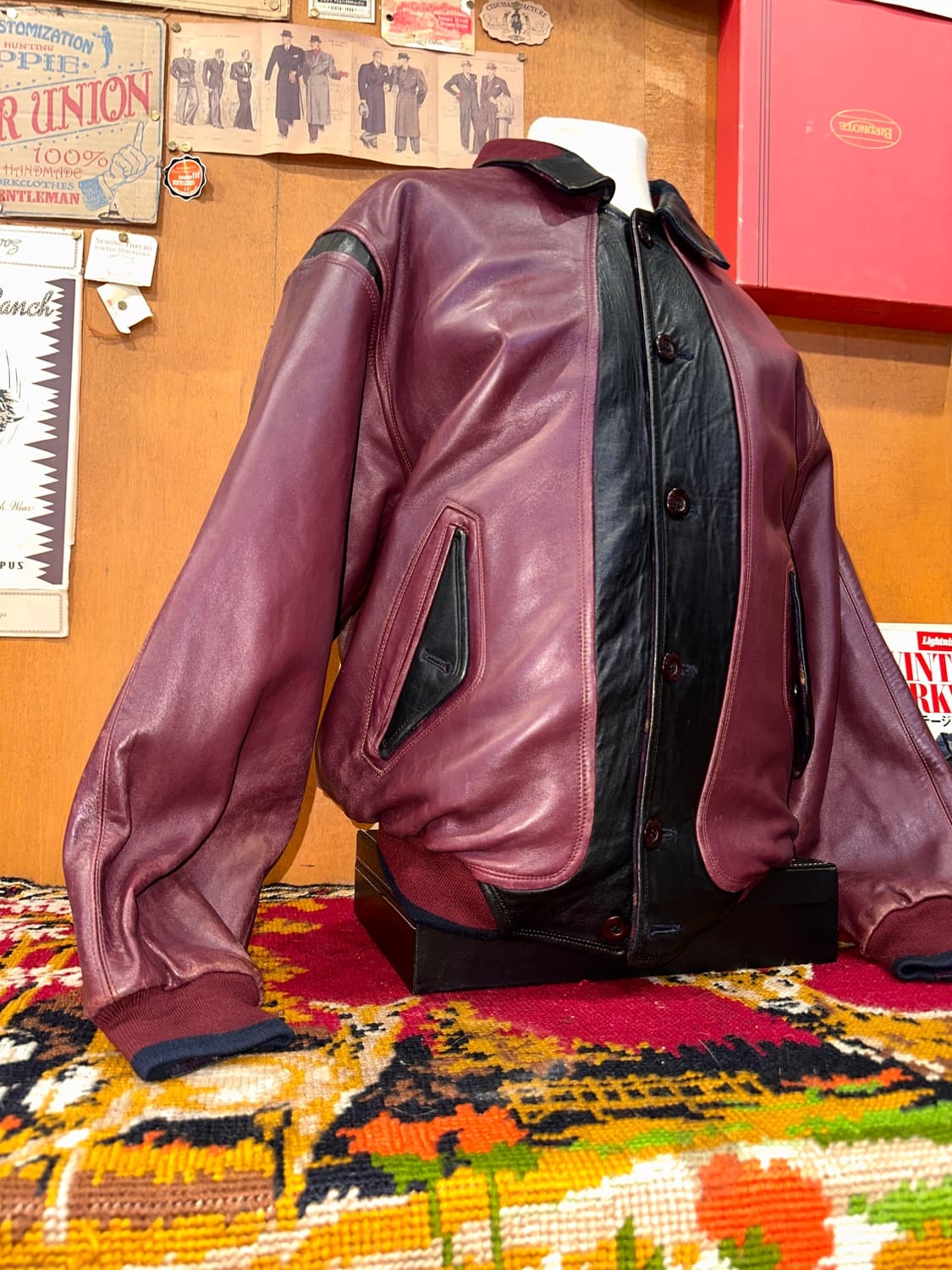 ( XL-2XL ) 가죽자켓 봄버자켓 항공점퍼 양가죽자켓 아메카지 상품이미지2