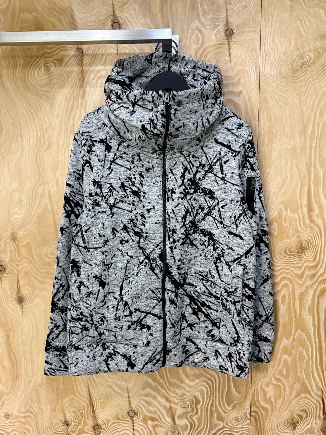 락헤븐 투웨이 레이어 니트 후드 파카 상품이미지2