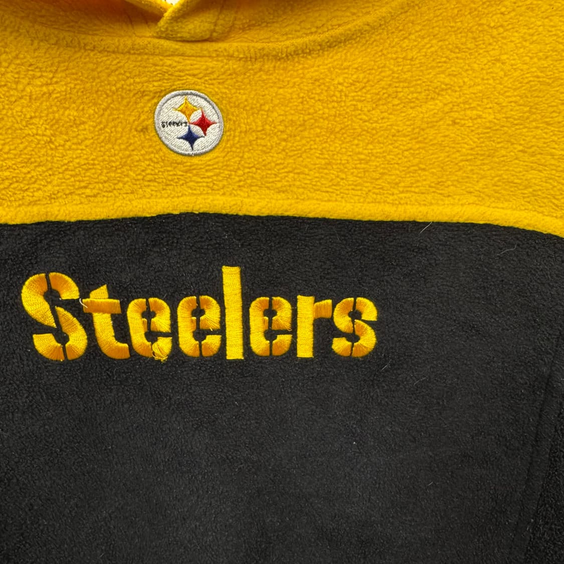 00s NFL X STEELERS 플리스 후드 옐로우 블랙 상품이미지5