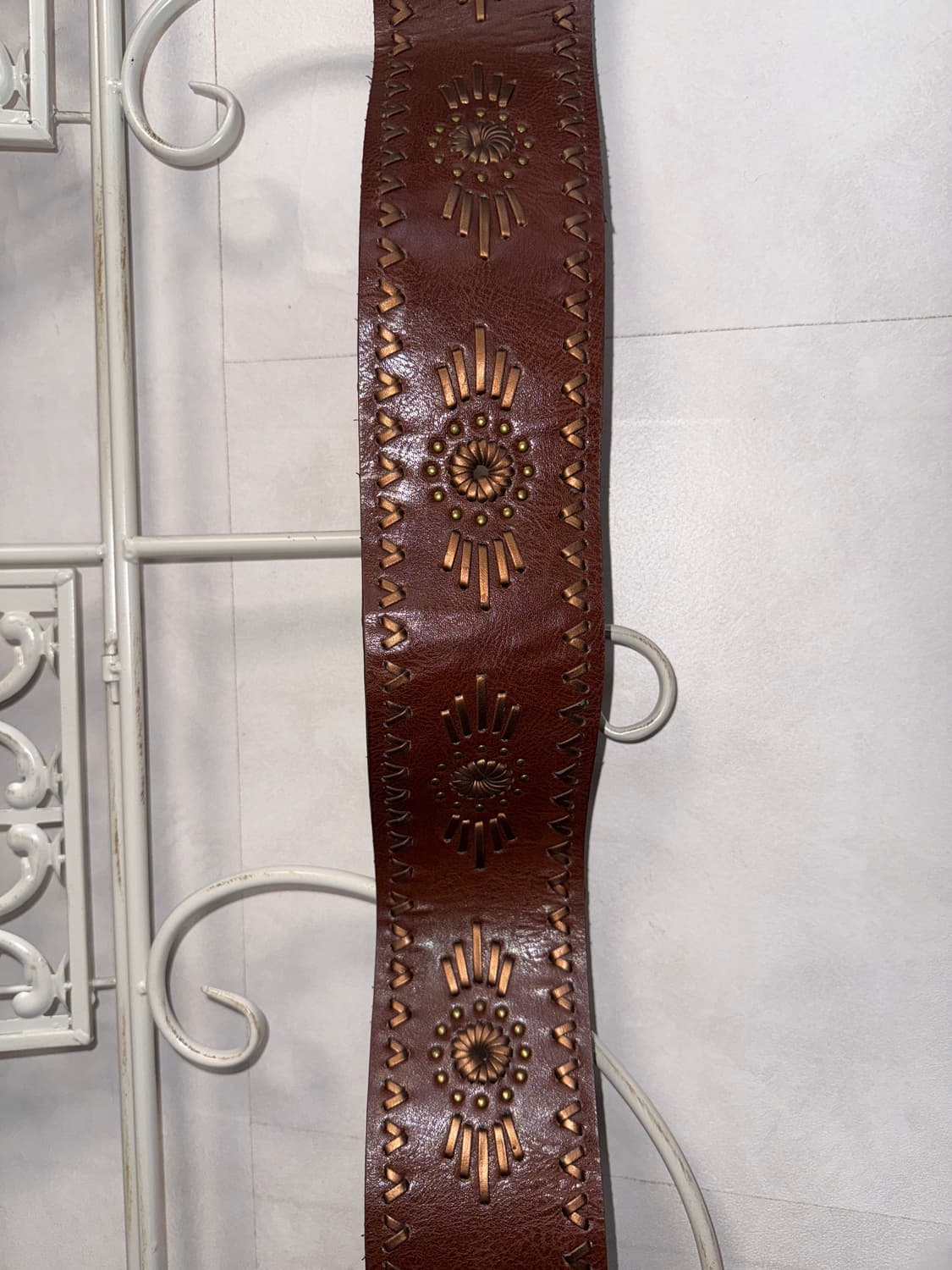 Brown bohemian western double buckle 벨트 상품이미지6